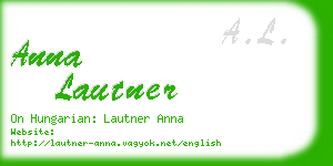 anna lautner business card